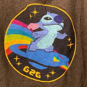 Disney Stitch 626 cross Cross v neck Tee